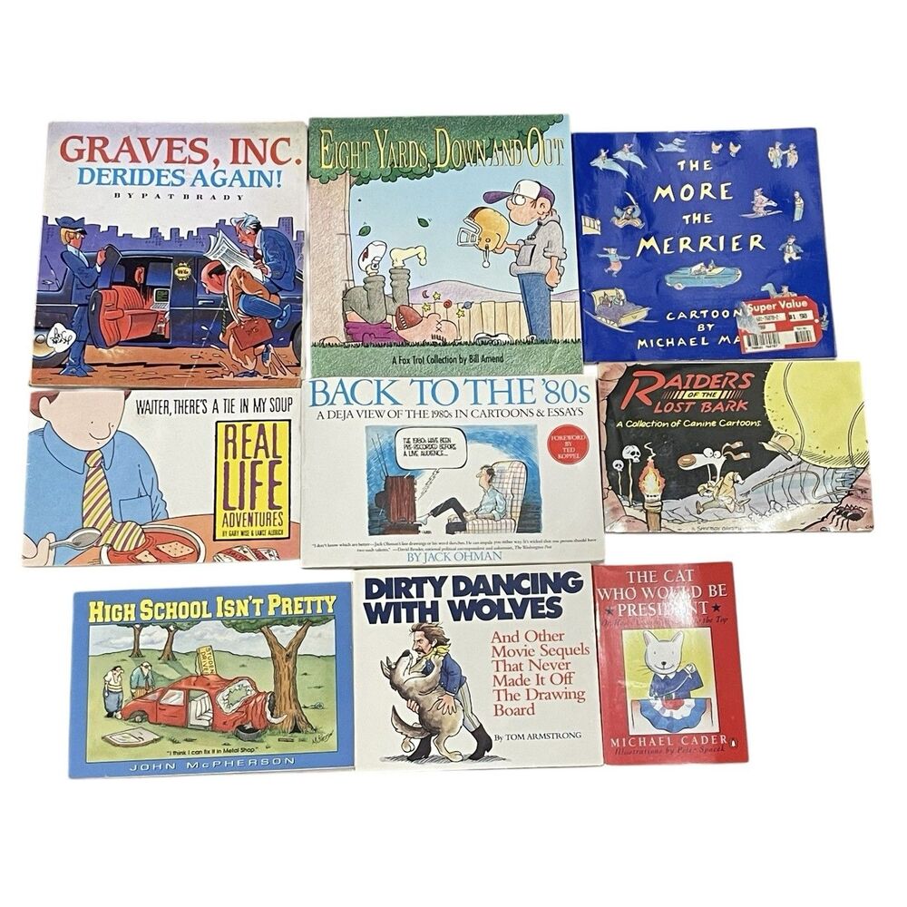 Newspaper Comic Cartoon Humor Paperback Books Lot dirty dancing with wolves More